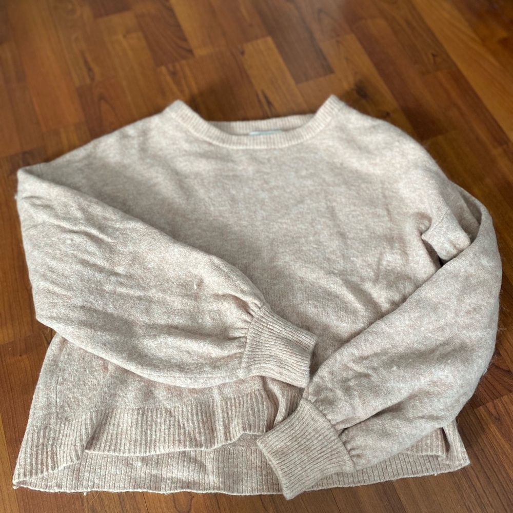 Madewell Crew Neck Sweater with Ribbed Cuffs